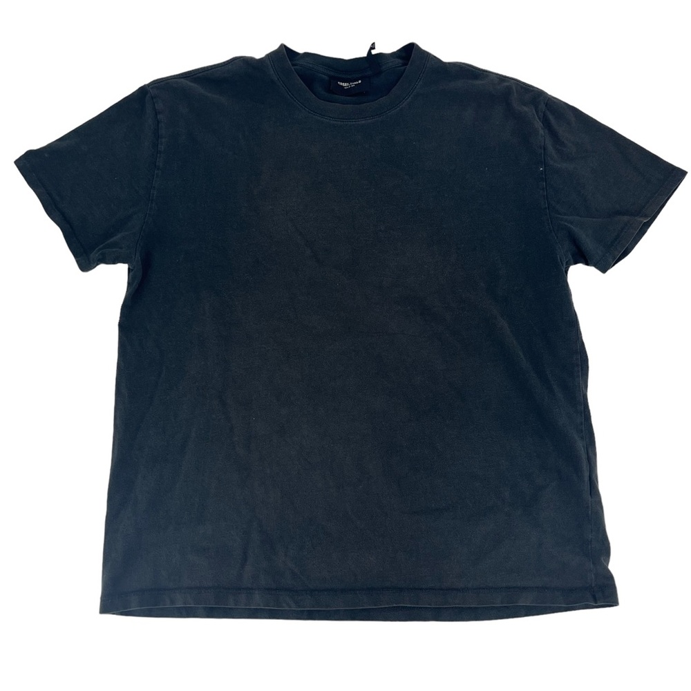 Fear Of God Shirt Mens‎ Medium Black Grey Essentials Logo Boxy Streetwear Cotton